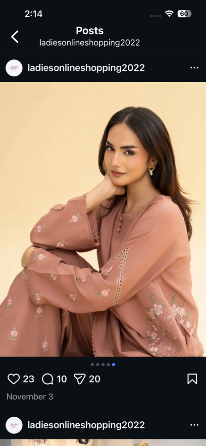 Mehrunisa Embroidered co-ord set