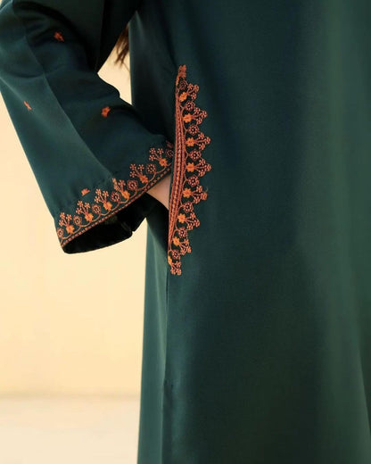 Bottle Green Embroidered Co-ord Set