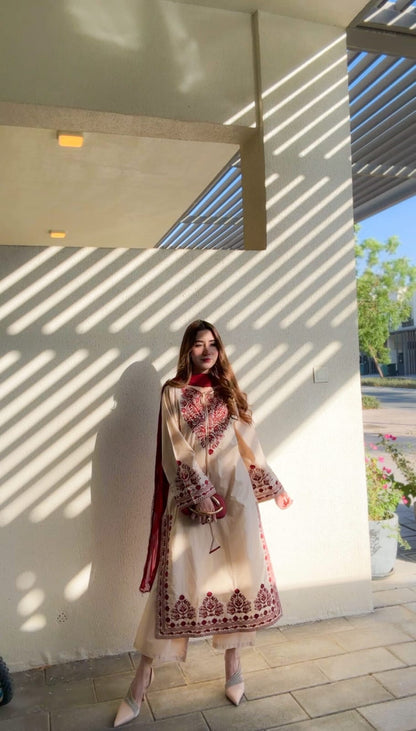 Laal Bahar Embroidered 3Pc