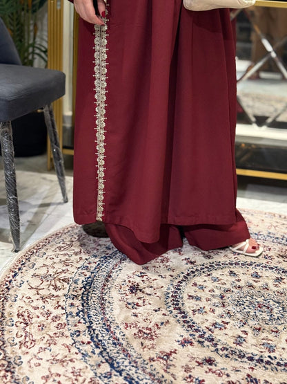 Alisha Maroon Embroidered 2pc