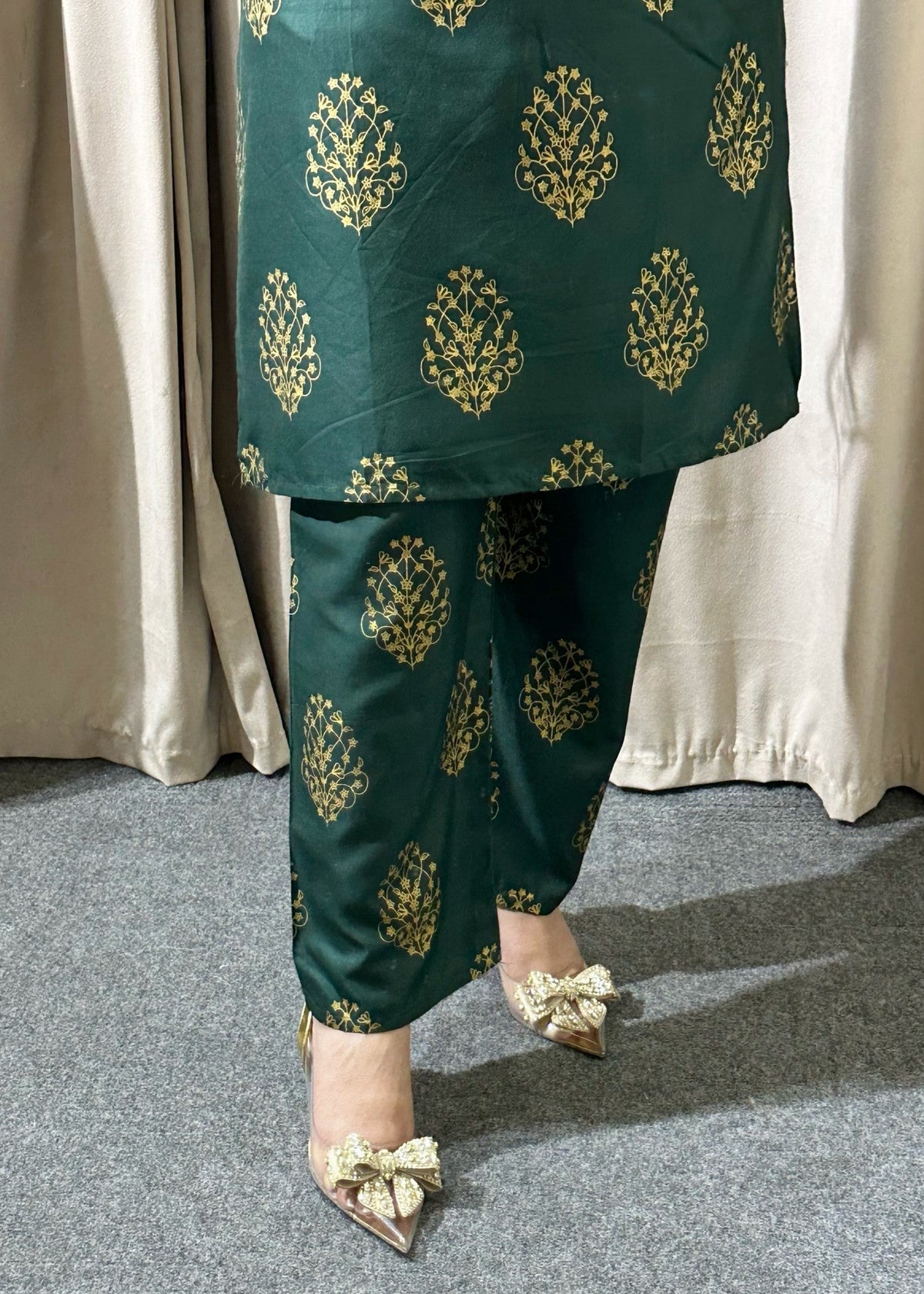 Green Floral 2pcs