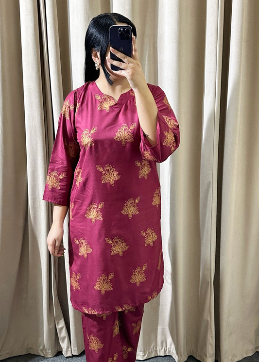 Maroon Hunt 2pcs
