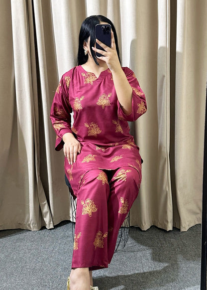 Maroon Hunt 2pcs