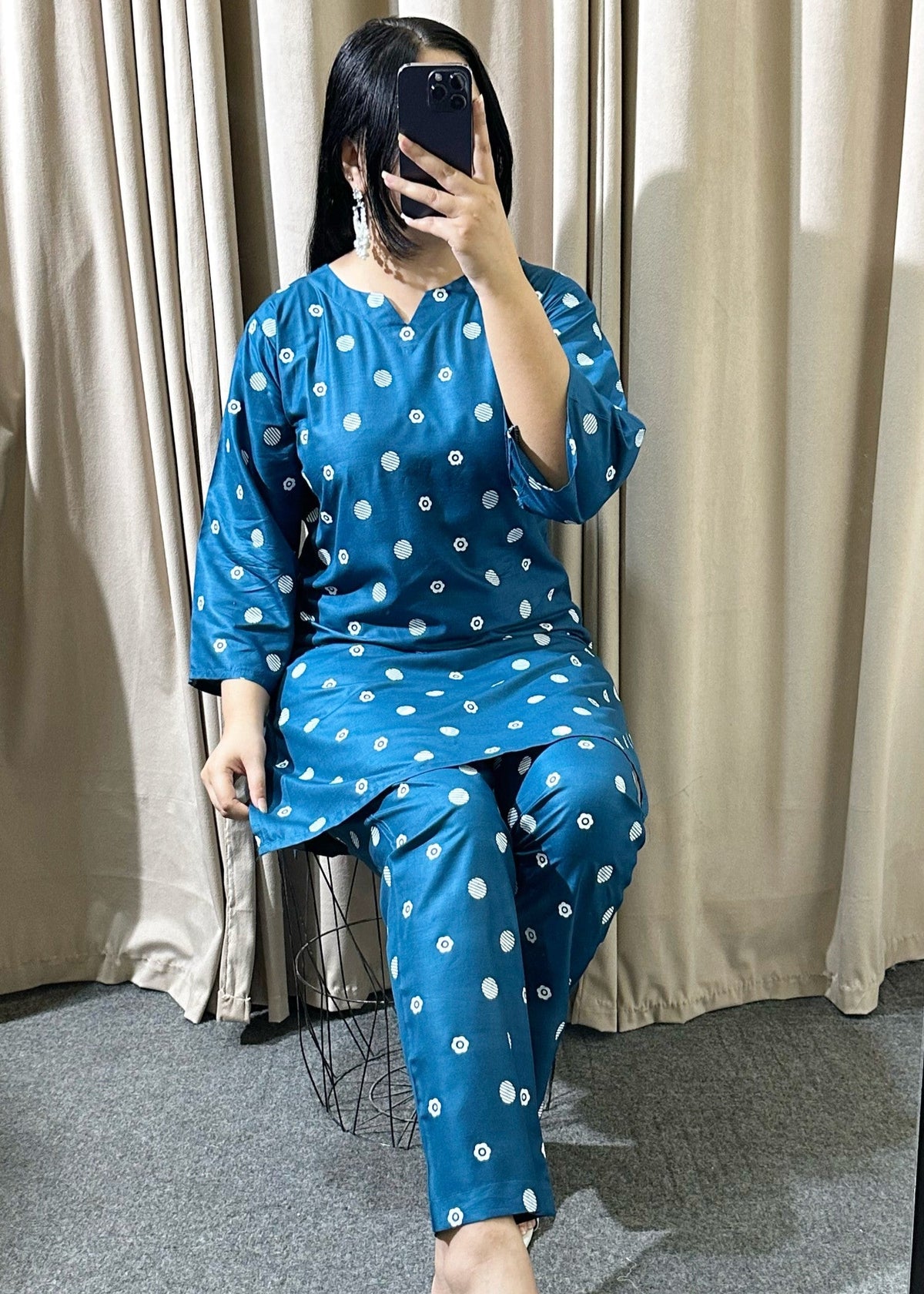 Teal Dot 2pcs