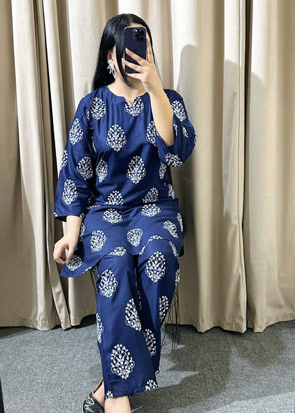 Blue Floral 2pcs