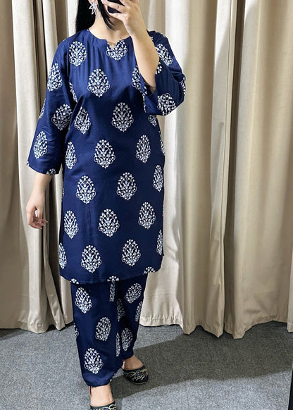 Blue Floral 2pcs