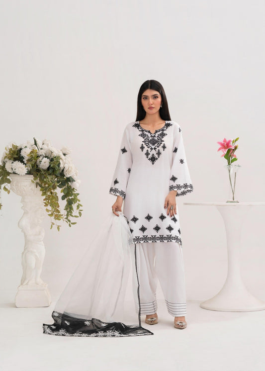 WHITE CHARM (FARSHI SHALWAR) 3PCS