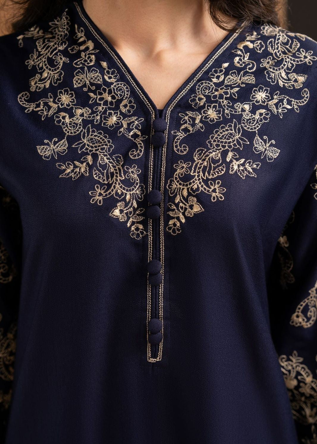 NOVA EMBROIDERED 2PCS - NAVY