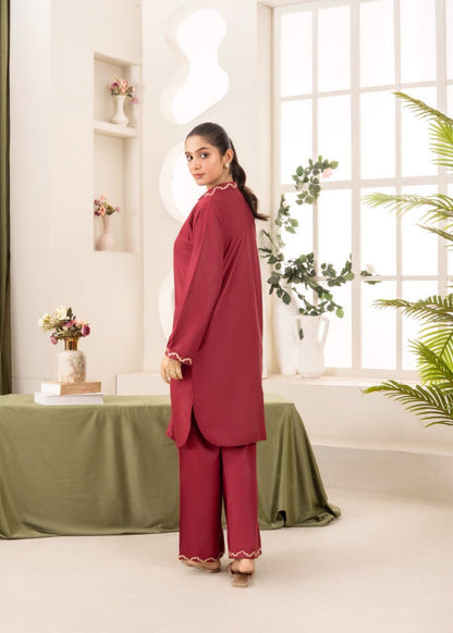 MAROON RINGELS 2PCS