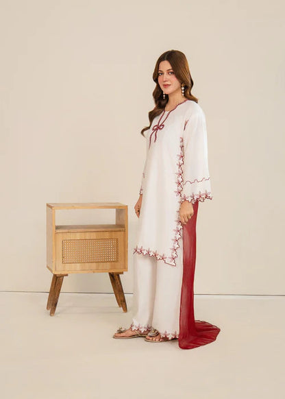 Bow Embroidered 3Pc