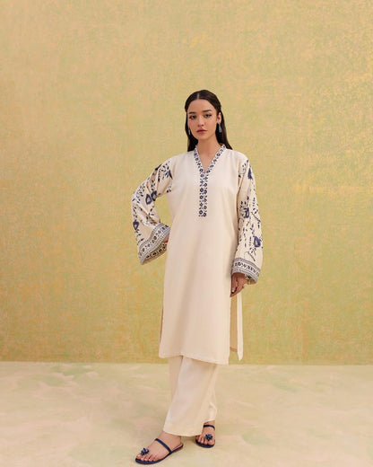 White Embroidered 3-piece lawn suit