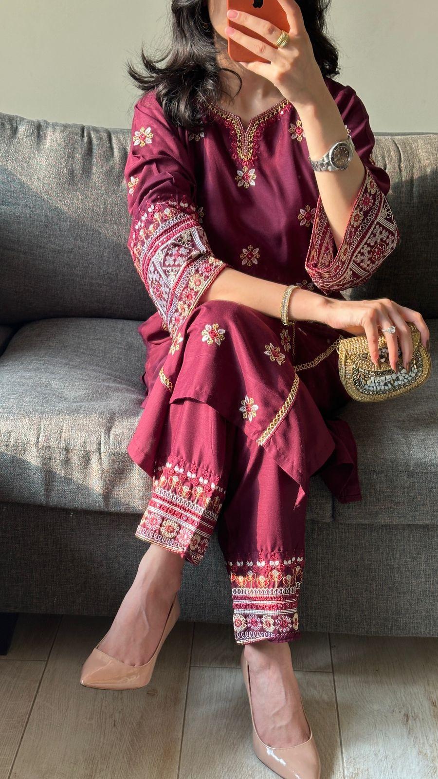 Nazakat Embroidered 2PC