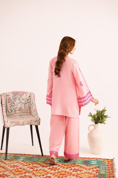 Jugun Pink Embroidered Co-Ord