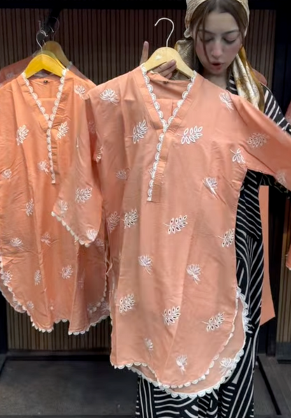 Ocean Sky Embroidered 3pc Tea Pink