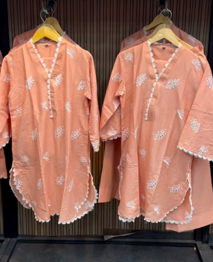 Ocean Sky Embroidered 3pc Tea Pink
