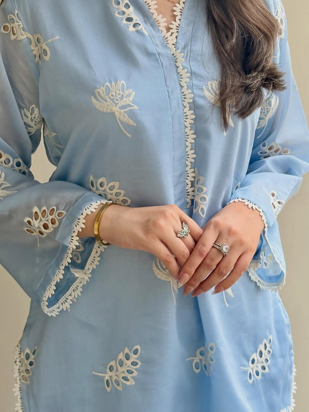 Ocean Sky Embroidered 3pc