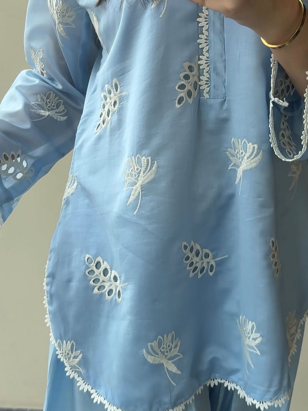 Ocean Sky Embroidered 3pc