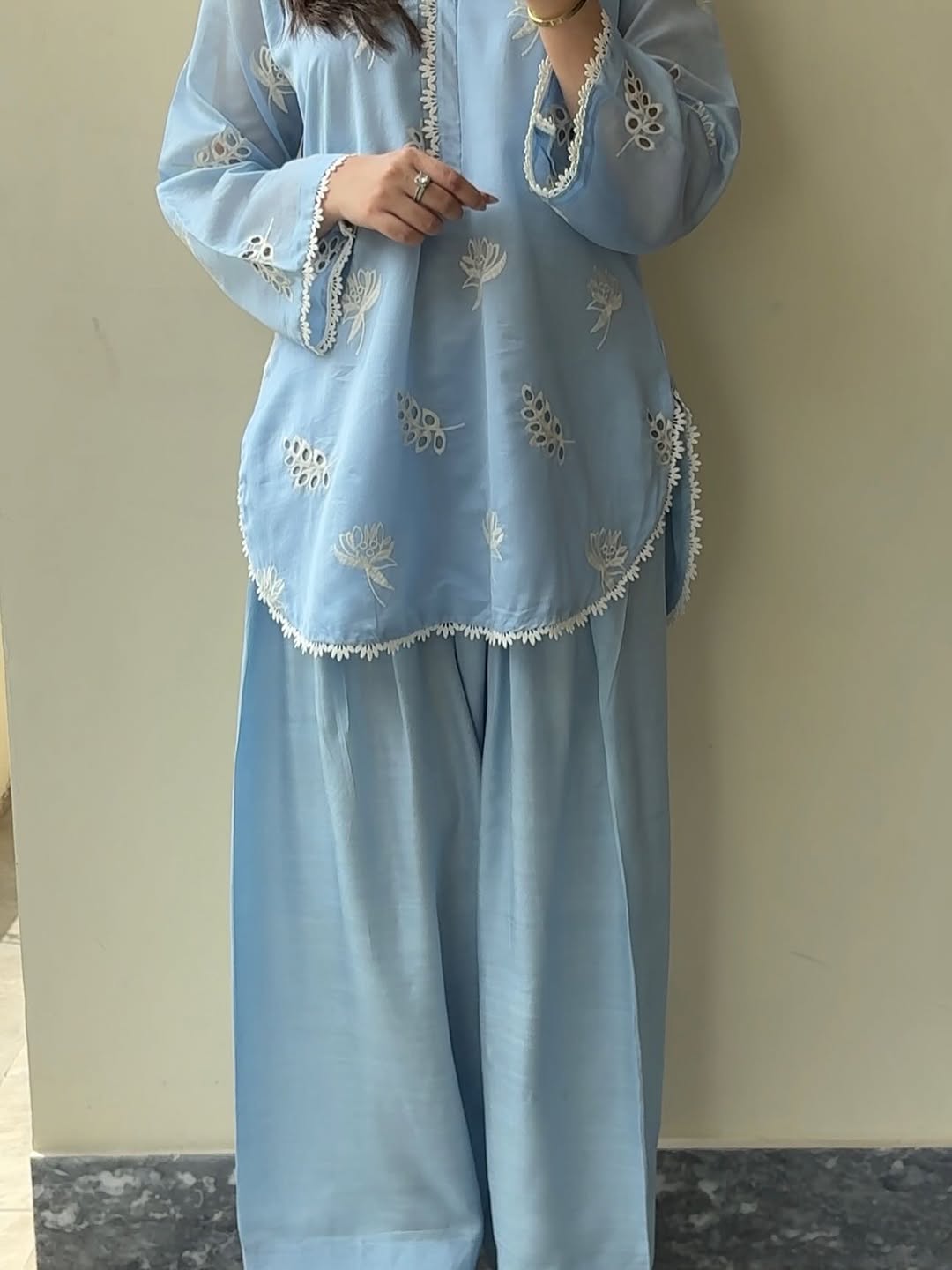 Ocean Sky Embroidered 3pc