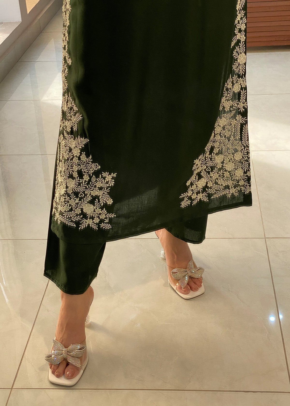 MARGARITA EMBROIDERED 2PCS Green