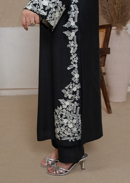 BLACK MARGARITA EMBROIDERED 2PCS