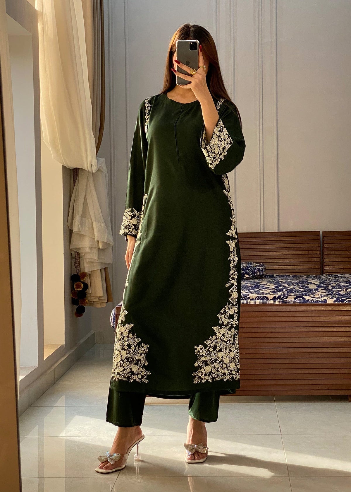 MARGARITA EMBROIDERED 2PCS Green
