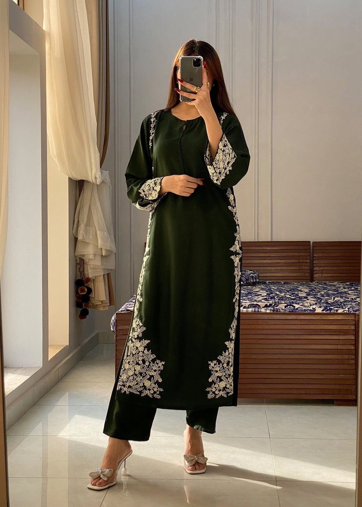 MARGARITA EMBROIDERED 2PCS Green