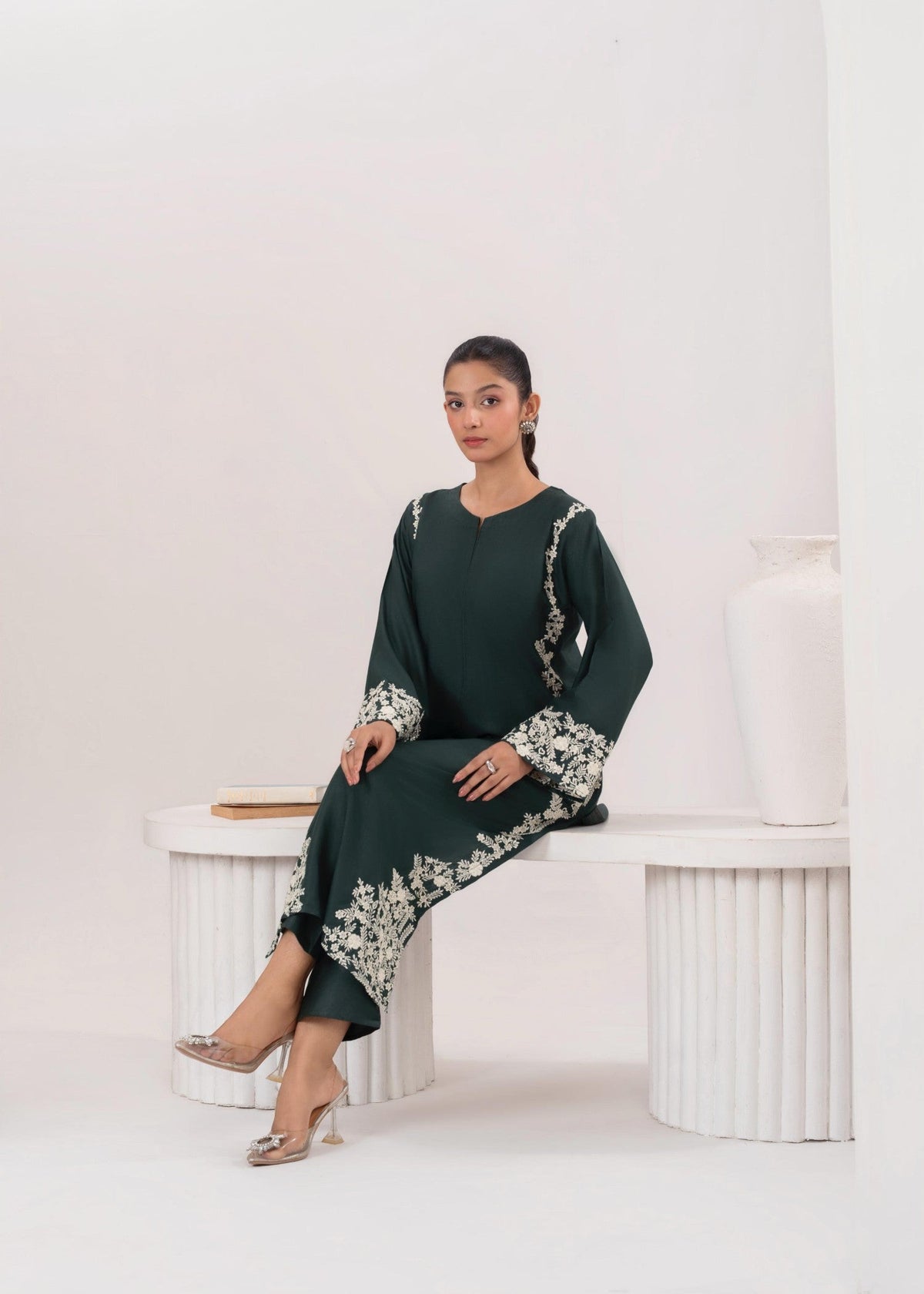 MARGARITA EMBROIDERED 2PCS Green