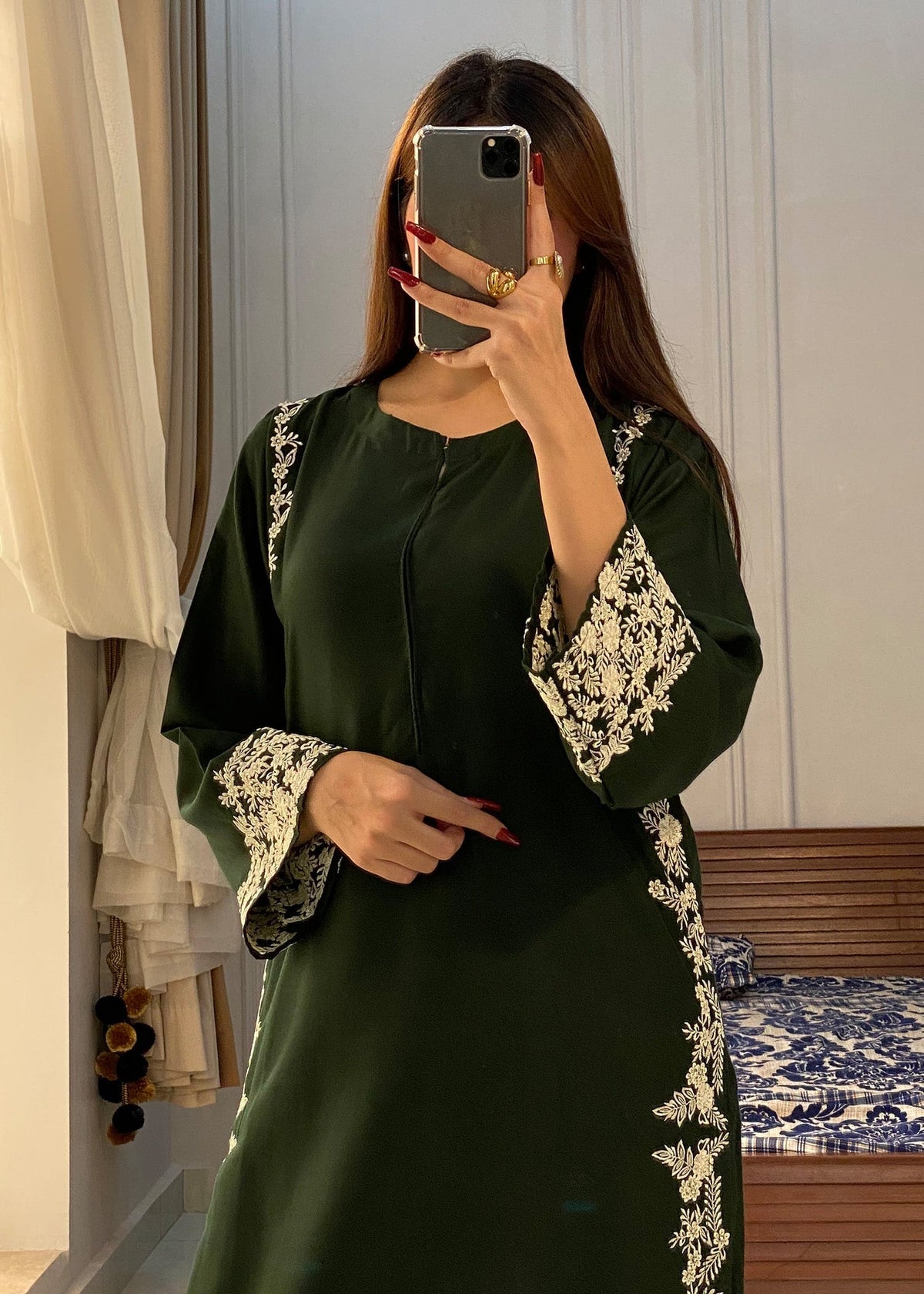 MARGARITA EMBROIDERED 2PCS Green