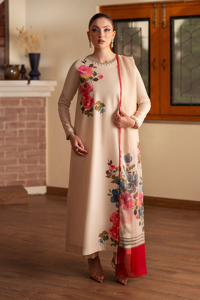 Komal Printed with Handwork 3pc