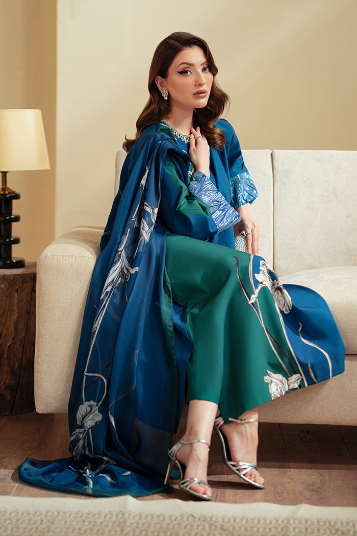 Eman Printed with Handwork 3pc